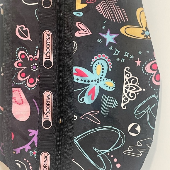 Lesportsac Handbags - LeSportsac Black and Multicolor Cosmetic Bag